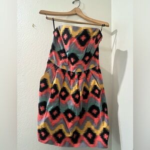 Rachel Roy Aztec Strapless Dress